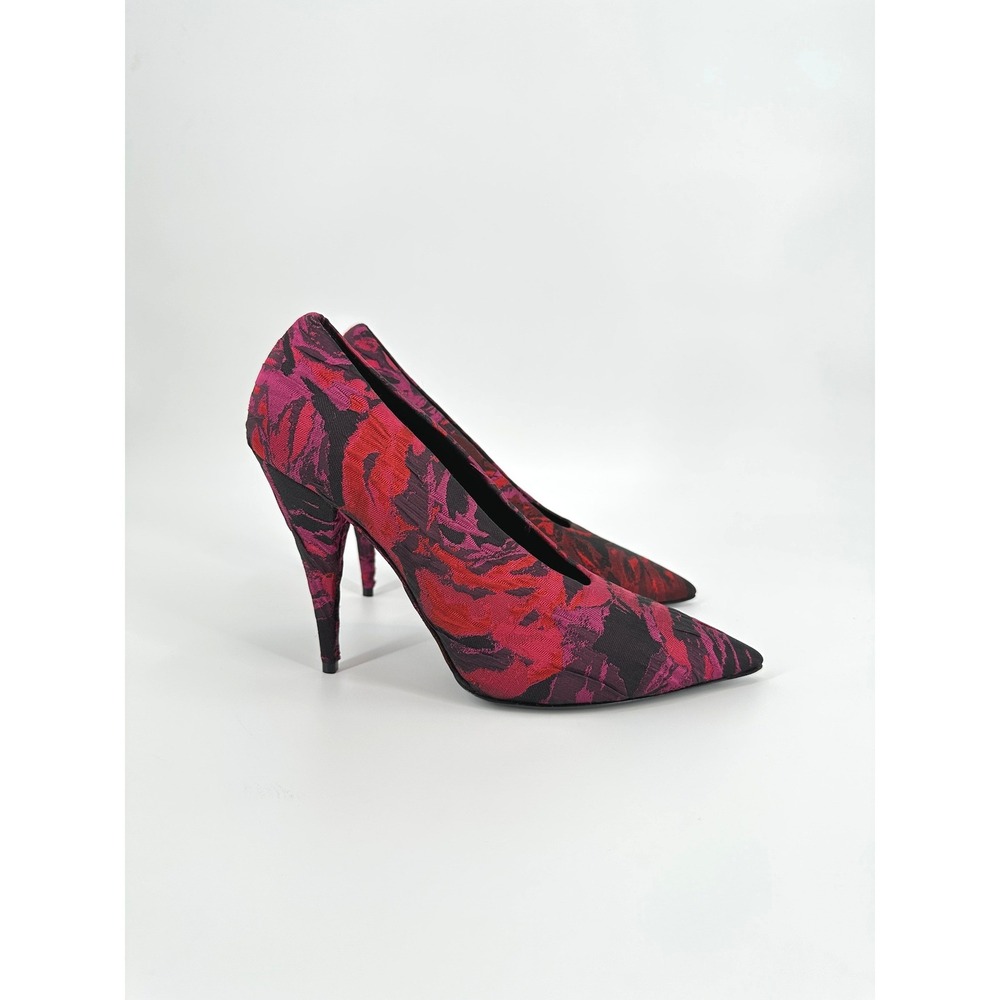 Dries Van Noten Fuchsia Floral Jacquard Pointed Toe Pumps Stiletto Heels 40 NIB